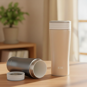 10Oz/300Ml Minimalist Stainless <b>Steel</b> Vacuum Insulated <b>Bottle</b> with Porcelain Liner Custom Logo Color Applicable for All - Product Image 1