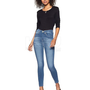 Pantalones Vaqueros de Mujer de Cintura Alta y Pierna Recta con Costuras Resistentes y Estilo Moderno para Uso Diario en Invierno - Product Image 4