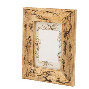 Elegant Scalloped Wooden Photo <b>Frame</b> with Beaded Border Tabletop <b>Picture</b> Holder for Farmhouse Home and Modern Desktop Decor - Product Image 4