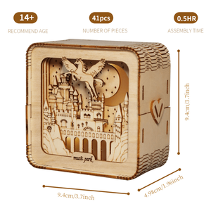 Kit Modello 3D in Legno Castello di Pegaso, Luci Notturne in Compensato, Decorazioni da Scrivania, Regali di Compleanno e Natale per Donne, Divertente Lavorazione del Legno - Product Image 3
