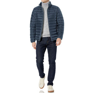 Chaquetas de burbujas para hombre fabricadas en fábrica, chaquetas de burbujas de la mejor calidad, color negro, chaquetas de burbujas lisas con cremallera para hombre - Product Image 5