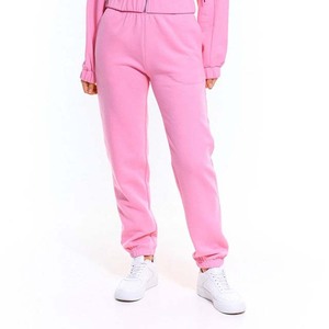 Women <b>Pink</b> Hooded <b>Tracksuit</b> 2-Piece <b>Set</b> Full Sleeve Zipper Closure Solid Color Casual Sweatshirt Pants Breathable Spring Wear - Product Image 2