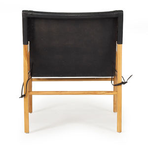 Silla de Comedor Moderna de Mediados de Siglo, Tapizada en Cuero, con Estructura de Madera Sólida y Reposabrazos, para Hogar, Restaurante, Cafetería, Hotel - Product Image 2