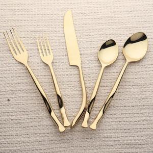 Juego de Cubiertos de Metal con Acabado Dorado, 5 Piezas, Estilo Clásico, Fácil Agarre, Juego de Cubiertos de Lujo, Suministros para Restaurantes y Hoteles, Diseños Personalizables - Product Image 6
