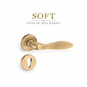 Manija de palanca suave antigua con diseño de rosa, herraje decorativo para puertas interiores residenciales, comerciales y arquitectónicas - Product Image 2