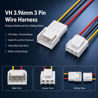 Faisceau de câbles VH 3,96 mm avec connecteurs mâles et femelles 2, 3, 4 broches, faisceau de câblage électronique