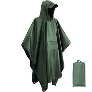Impermeable Unisex con Capucha, Plegable, con Franja Reflectante y Bolsillo con Cremallera para Uso en Exteriores - Product Image 2