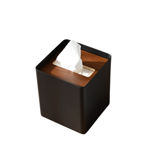 Square Shape Black Color Napkin <b>Tissue</b> Box For Hotel <b>Wedding</b> Table Top Decorative Use <b>Tissue</b> Dispenser Napkin Holding Box - Product Image 1
