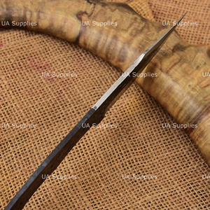 Cuchilla de Acero con Alto Contenido de Carbono 1095, Hoja Completa Forjada a Mano con Punta Caída y Mango de Madera para Fabricación de Cuchillos de Camping Personalizados - Product Image 5
