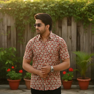 Camisa de Manga Corta para Hombre, Tejido Sostenible, Estilo Casual Sofisticado para Verano, Algodón Premium, Cuello Clásico, Tejido de Punto - Product Image 1