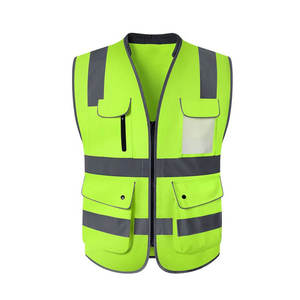 Chaleco de Seguridad de Alta Visibilidad, Uniforme de Trabajo Reflectante Unisex de Poliéster para Todas las Temporadas, Uso de Guardia - Product Image 5