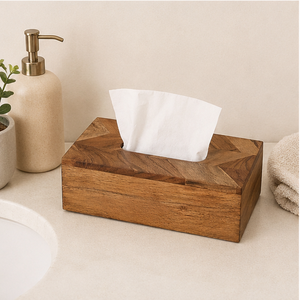 Premium Handcrafted Wood <b>Tissue</b> Box Cover Natural Solid Wood Facial <b>Tissue</b> Holder For Luxury Hotels Offices And Home Living Room - Product Image 2