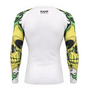 Rash Guard Azul de Larga Duración para BJJ con Gráficos Sublimados que No se Destiñen ni se Despegan, Rash Guards Transpirables de Secado Rápido para Grappling en Oferta - Product Image 4