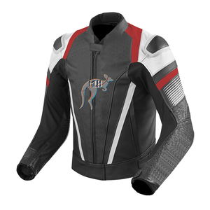 Blousons de course en cuir pour motos, qualité supérieure, cuir de kangourou et de vache, fabriqués au Pakistan, vêtements de moto perforés - Product Image 3