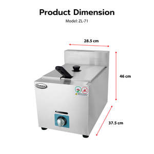 Gmax ZL-71 Single Tank Commercial Gas Deep Fryer for Household <b>Outdoor</b> Restaurant Cooking - Product Image 5