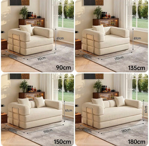 Sofá Modular Reclinable de Tela Corrugada Moderna, Sofá Cama Convertible para Sala de Estar - Product Image 4