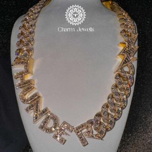 สร้อยคอ Charm Jewells Unisex Moissanite ทรงกลม ตัดแบบ Brilliant Cut ลายเรขาคณิต ชุบทอง 14K เงินแท้ 925 รับรองโดย IGI สไตล์ฮิป - Product Image 5