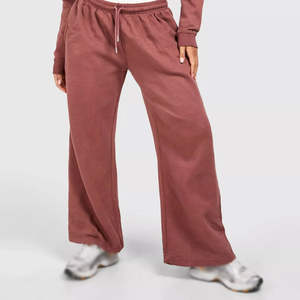 Conjunto de Sudadera Corta con Cremallera y Pantalones Anchos para Mujer, Cintura Elástica, Chándal Informal para Descansar, Venta al por Mayor de Chándales Elegantes para Mujer - Product Image 4