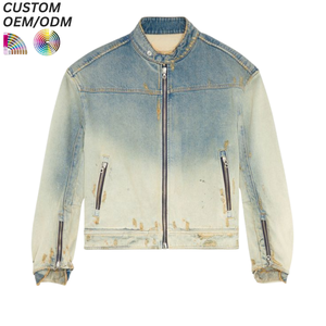 Solutions de vêtements d'entreprise : Veste en jean vintage personnalisée pour l'hiver – Séchage rapide, respirante, lavable, 100 % coton, OEM/ODM - Product Image 3