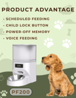 Distributeur automatique de nourriture sèche pour chiens, bols en plastique modernes et élégants, compatibilité avec les croquettes de 2 à 20 mm, conception facile à nettoyer, durable