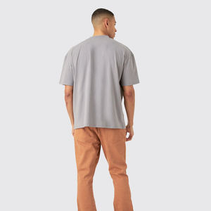 T-shirt oversize pour homme, coupe ample, épaules tombantes, en coton respirant, manches courtes, décontracté, pour tous les jours - Product Image 2