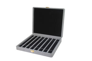 Grande boîte organisatrice de bagues rectangulaire de style japonais avec coins arrondis et doublure en velours pour la Saint-Valentin 280x190x50mm - Product Image 6