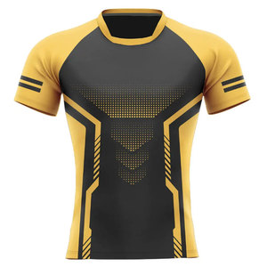Custom Unisex Sublimated Rugby Jersey Short Sleeve Fitted Moisture Wicking Breathable Quick Dry Polyester All Seasons Sport - Product Image 1