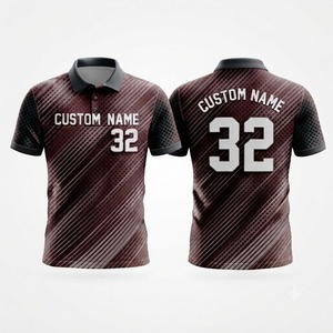 Grey <b>Blue</b> Geometric Pattern Custom <b>Polo</b> <b>Shirt</b> Men's Breathable Sublimated Sports Uniform Team Apparel Casual Athletic Wholesale - Product Image 6