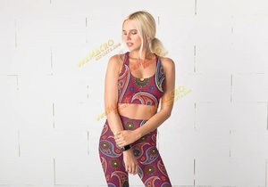 Pantalones de Yoga Fruncidos para Mujer, Leggings de Cintura Alta con Efecto Push-Up, Estampado por Transferencia Térmica, Transpirables, Protección UV, Largo hasta el Tobillo, Invierno - Product Image 4