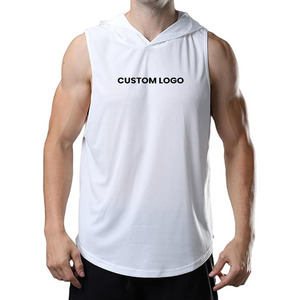 Comfortable OEM ODM Service Best Supplier Custom Logo <b>Running</b> Solid Blank Best Material In White Color Sleeveless <b>Hoodies</b> - Product Image 1
