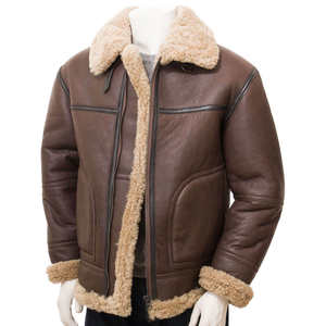Chaqueta de Cuero Genuino para Hombre, Estilo Urbano, Corte Regular, Alta Calidad, Color Sólido, Impermeable y Resistente al Viento, Invierno 2026 - Product Image 1