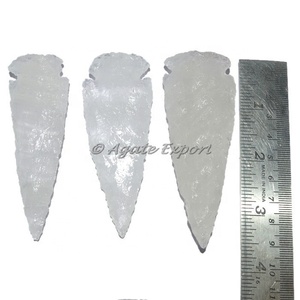 Cristal Quartz Inclusions 3 Pouces Agate Arrowheads indien reiki offrant - Product Image 1