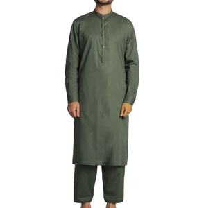 Tela de Poliéster para Hombre, Shalwar Kameez Formal e Informal de Verano, Bordado hasta la Rodilla, Transpirable, de Alta Calidad, Precios Razonables - Product Image 1