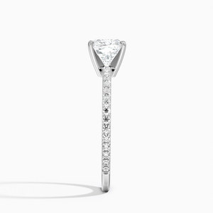 Anillo BOJ 0117 con Corte Cojín, Plata 925, Lujo, Balada, Engaste de Puntas, Anillo Solitario con Diamante de 2ct, Color D, VVS1, Moissanita GRA - Product Image 3