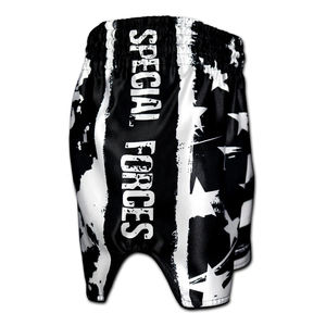 กางเกงมวยไทย/มวยสากลผ้าซาตินพิมพ์ลายออกแบบเองคุณภาพระดับมืออาชีพ ระบายอากาศได้ดี แห้งเร็ว มีสีให้เลือกตามสั่ง - Product Image 3