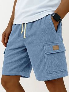Pantalones Cortos de Verano para Hombre, Estilo Deportivo, de Pana Tejida, con Múltiples Bolsillos, de Secado Rápido, Impermeables, con Logotipo Frontal, Retro, de Pierna Recta - Product Image 6