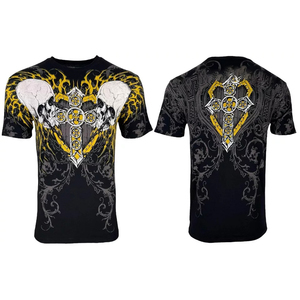 T-shirt à col rond pour homme, coupe classique, tricoté uni, 100 % polyester, séchage rapide, anti-boulochage, respirant, infroissable, effet lavé - Product Image 2