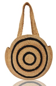 Woven Jute Women's Bohemian Solid <b>Large</b> <b>Shoulder</b> <b>Bag</b> Eco Friendly Open Closure All Seasons Daily Use - Product Image 5