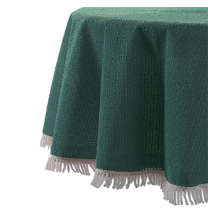 Mantel de Comedor Sofisticado 100% Algodón - Borde Bordado Moderno - Tela Decorativa de Lujo para Mesas Cuadradas y Redondas - Product Image 6