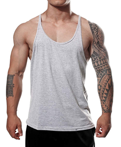 Men's Gray Knitted Tank Top Solid Color O-Neck Casual Muscle <b>Vest</b> Plus Size Workout Clothing - Product Image 1