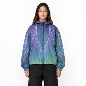 Chaqueta Cortavientos Unisex Personalizada Y2K con Cambio de Color para Mujer, Ligera, con Cierre, Estilo Urbano, Proveedor B2B, Chaquetas para Hombre - Product Image 1
