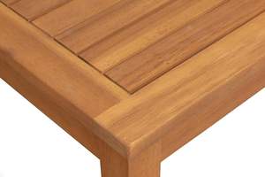 Modern Square Teak Wood Outdoor Side <b>Table</b> Weather Resistant Leg Base Eco-Friendly Portable Kitchen & Warehouse Use - Product Image 2