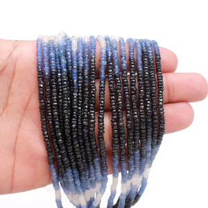 Natural Sapphire Gemstone Beads <b>String</b> Natural Shaded Sapphire Stone Beads For Jewelry Making Loose Gemstone Beads Wholesale - Product Image 1