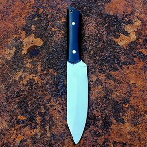 Cuchillo de Caza de Hoja Fija Premium con Mango Negro, Cuchillo Artesanal para Bushcraft y Actividades al Aire Libre con Funda de Cuero, Venta al Por Mayor OEM - Product Image 3