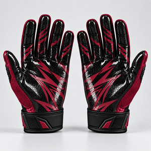 Gants de football américain pour sports de plein air, en PU respirant, antidérapants, avec sangle de poignet réglable, utilisables en toutes saisons - Product Image 4