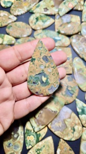 Offre Spéciale – Cabochons en Jaspe Rhylite Naturel, Formes Assorties, Pierres Précieuses en Vrac pour la Fabrication de Pendentifs et Bijoux - Product Image 4