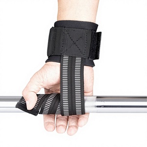 สายรัดข้อมือสำหรับยกน้ำหนัก ออกกำลังกาย ฟิตเนส ป้องกันการบาดเจ็บ สีดำ สีเหลือง พร้อมโลโก้บนกระเป๋า สีเทา - Product Image 1