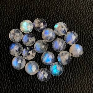 Hight <b>Top</b> Quality Natural <b>Rainbow</b> Moonstone Round Rose Cut Round Loose Gemstone Quantity Wholesale Factory Price Manufacture - Product Image 3