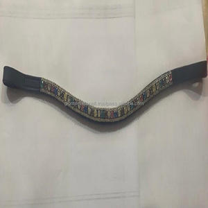 Bande de sourcil de cheval 100% en cuir, meilleure qualité, 3 rangées de cristal, fabricant indien en gros, toutes les tailles personnalisées disponibles - Product Image 4