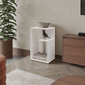 Mesa Auxiliar Blanca Vega Open Storage con Mesita de Noche de Melamina - Product Image 1